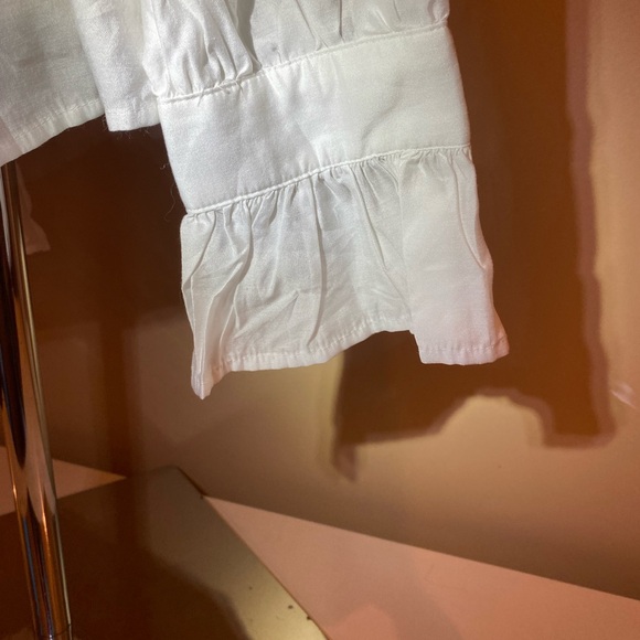 Elegant White Button-Up Women's Top peasant pirate renaissance sz Large women - Picture 8 of 9